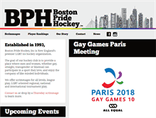 Tablet Screenshot of bostonpridehockey.org